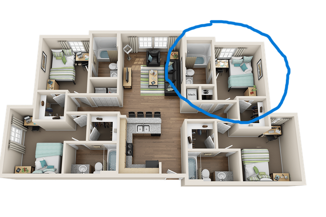 Floorplan of unit - Orion on Orpington:🌞 Summer 2026 Lease Takeover | May–July | GIRLS ONLY 🌞 Apartments