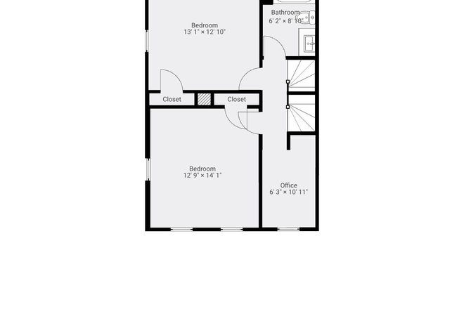 Second Floor Layout - Beautful House. Near colleges, hospitals, public transportation, Fenway and other activities