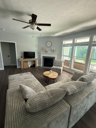 Living Room - Brand-New Fully Furnished Home Near Purdue — $1,200 All-Inclusive