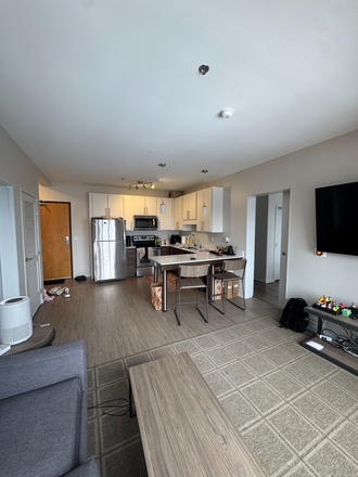Living Room/Kitchen - Landmark on Grand River Apartments