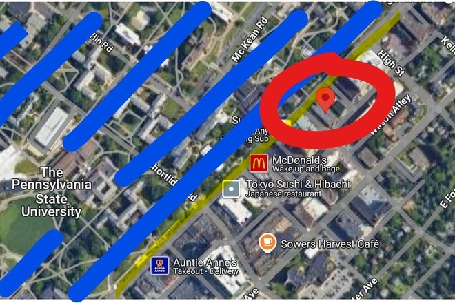 Right across campus - Hetzel Plaza Apartments