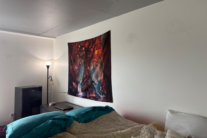 Bed - Sublet 12th floor Studio at Avery Apts
