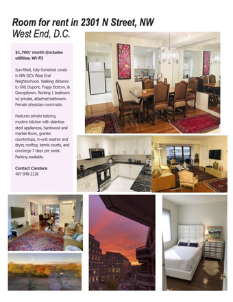 Fully furnished bedroom/bathroom in this condo - Female roommate wanted - Chic West End Condo