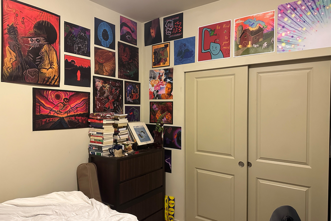 Bedroom (Dresser, Bed come furnished; rest will be removed) - The Varsity Apartments