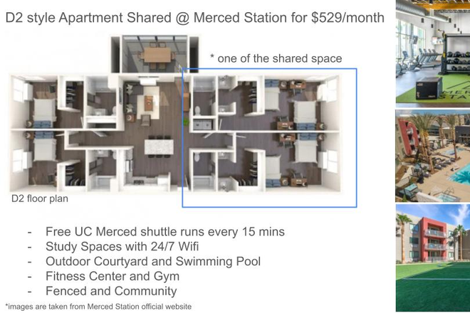 images are taken from Merced Station official website - Lease takeover - Merced Station Apartment Rent $529