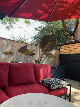 patio - Beautiful, fully furnished room and private bathroom in a peaceful townhouse