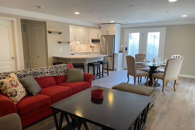 Main living area. Private entrance. - 3 mi to HAPL- Private entrance furnished 2BR basement space W/D, LR/DR; full equipped kitchenette.