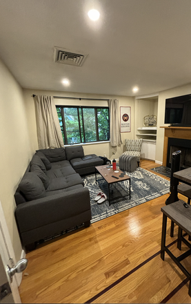 Living Room - FURNISHED: Clean, Cozy, Large Apartment. Queen Bed