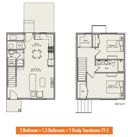 Floorplan - Relet: 2BR thome for PU faculty/staff affiliate only-South Stanworth Drive-Princeton