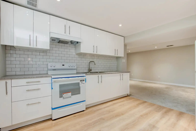 Kitchen looking inside - Newly renovated Studio/Bachelor Unit with backyard walkout in West Rouge Area Apartments