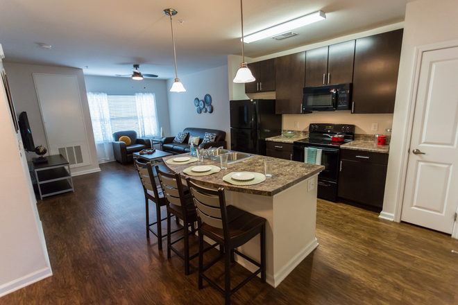 Kitchen and Living Room - Vue Cornerstone Apartments