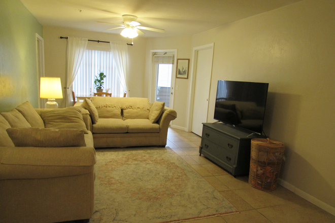 Open Living Room - Fully Furnished, 4 Bedroom 4 Bath Condo, 3 Bedrooms Available each with Private Bath