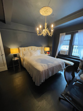 private Bedroom faces South - Beautiful furnished room in 2 bdrm prewar 24 hr drmn elev w/d in apt all util inc