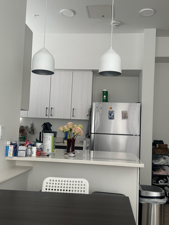 Kitchen view from living room - Fieldstone Artisan Lease Transfer Apartments