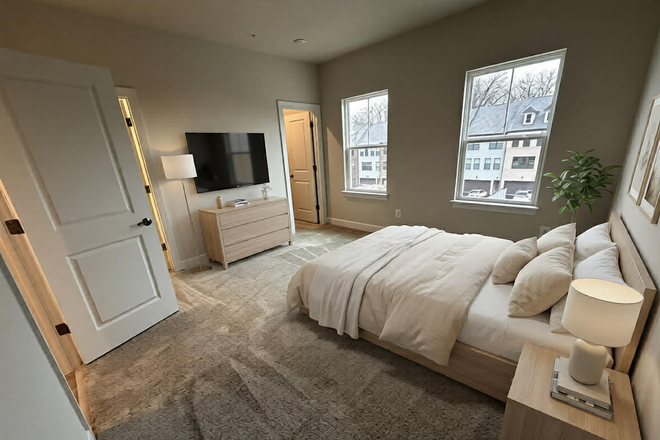 Master bedroom on third floor - 1 Bedroom Available! Brand New Townhouse for Rent (1 Mile from UMD Campus)