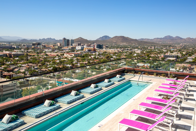 Rooftop pool - Live in the Heart of Campus at the Oliv Apartments