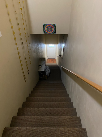 Front door and stairway to the apartment - Alder Park Apartments