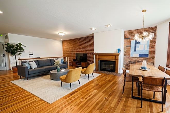 living room (virtually staged) - **NO BROKERS FEE!!** MASSIVE 5 Bed/2 Bath w/ Heat&Hot Water Included!! Avail. 9/1/26!!