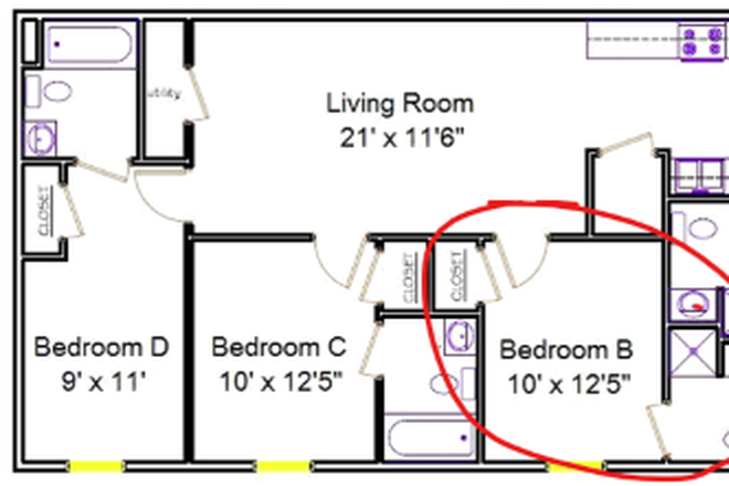 Bedroom B - Feb Rent Free! East Village - Spring 2026 Lease Transfer Apartments