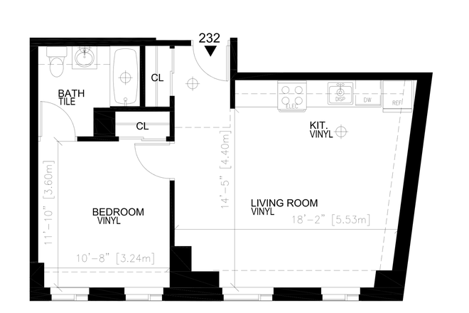 floorplan - Summer Sublet (May 31 - Aug 15) - Spacious, sun-filled, fully furnished 1b1b in HBS