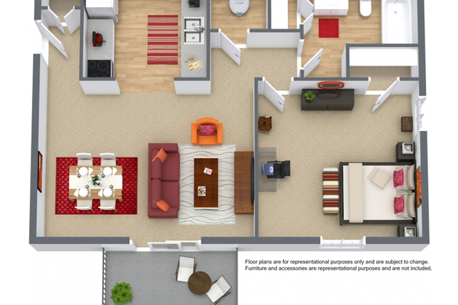 1BR Delmar Floorplan - Chasewood Downs, 1BR Apartment Available for Lease Takeover for Spring 2026