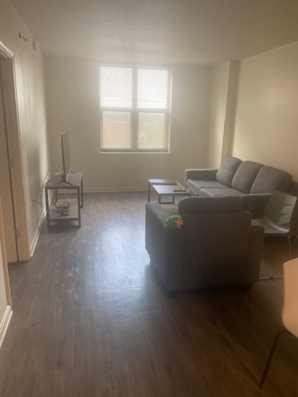 Living room area. - University View Apartments