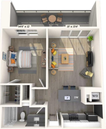 Apartment - For Sublease/Takeover of 1 Bedroom Apartment in Ballston, Arlington