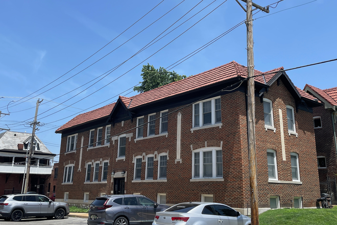 Front of Building - First Floor, right corner - Updated 2 Bedroom/1 Bath with in unit W/D (updated with video tour!)