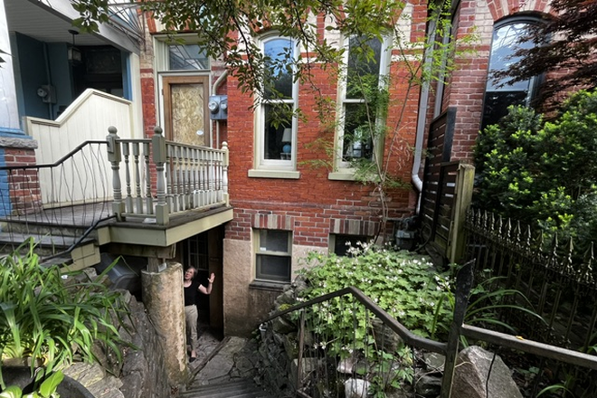 Outside view - Bright one bedroom basement apt with laundry in quiet neighbourhood close to downtown