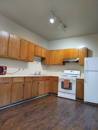 Eat in kitchen - 2 BR/1BA with central A/C, off-street parking and deck in 3 flat - walk to UIC Med Center, UIC, Rush Triplex