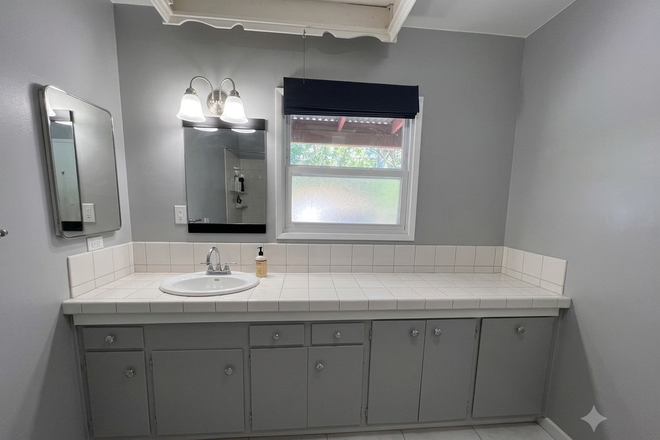 Bathroom1 (large counter) - Private 1-bed/1-bath with parking, close to UCR Campus House