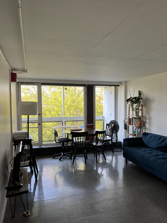 Lounge/Living Area, with balcony - Peabody Terrace, Summer Sublet, mid-May to mid-August (dates flexible), close to campus + river Apartments