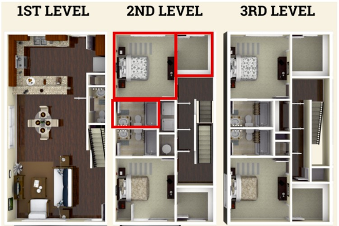 Floorplan (Bedroom is on 2nd floor) - Cottages At Tucson