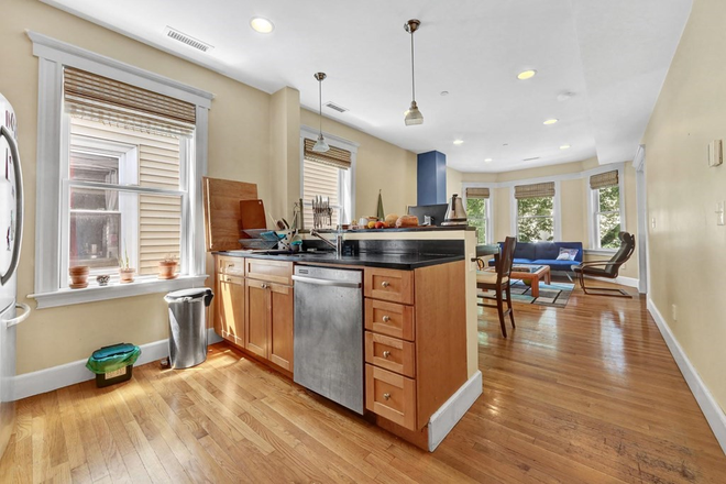 Kitchen + Living Room - 2BR/2BA + Office Near Harvard Business School & Central Square Apartments