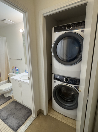 bathroom 1 + laundry - 2 bed, 2 bath in Union Square Apartments