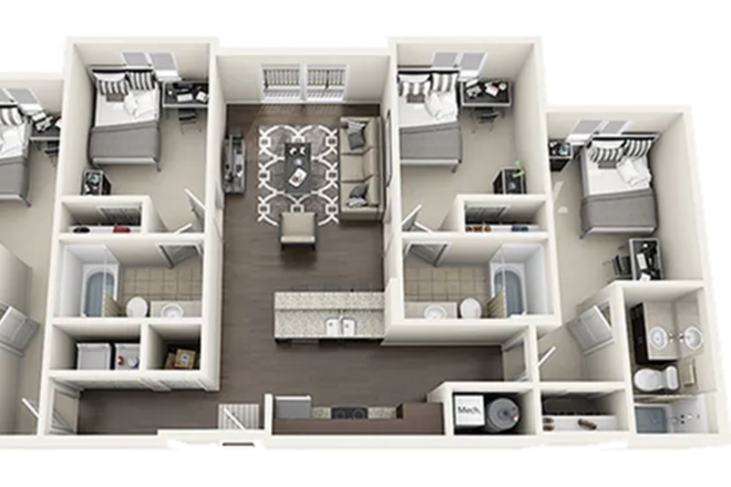 exact unit plan - University parks Apartment