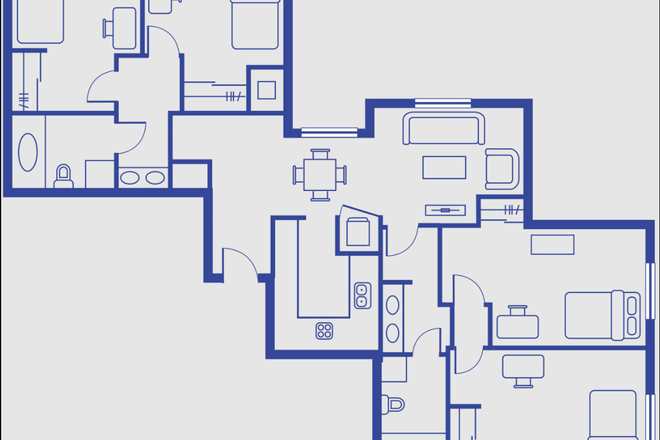 Floor plan of my unit! - University View College Park Apartments