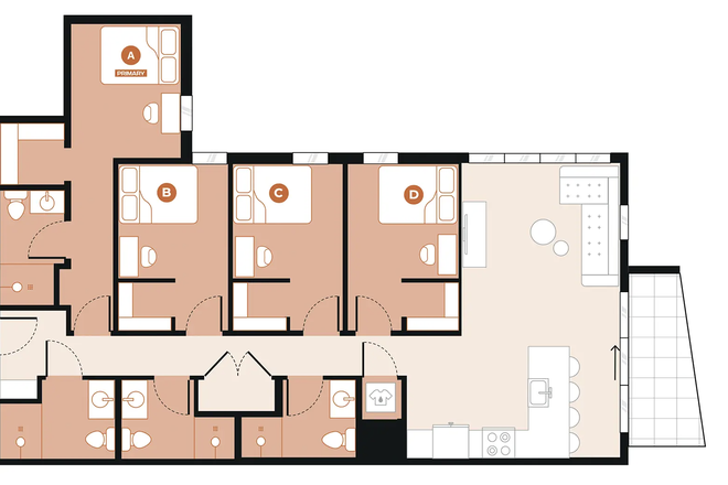 Sublease is for Unit D - Hub On Campus Tampa Apartments