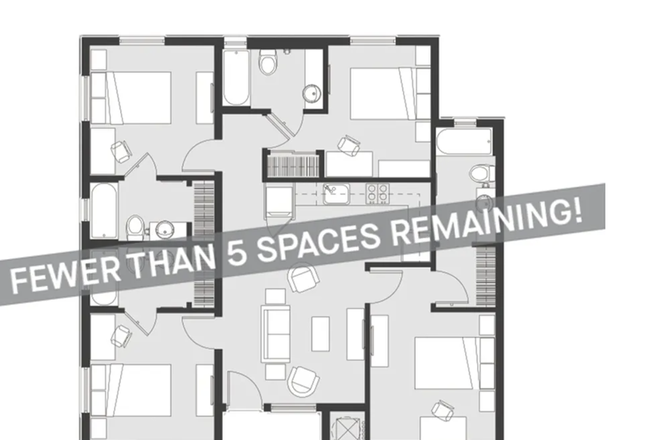 floor plan, mine is the bottom left bedroom - Midtown Apartment, 3 min walk from campus