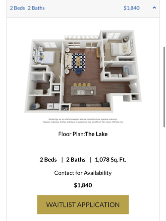 floor plan - Smiths landing apartments