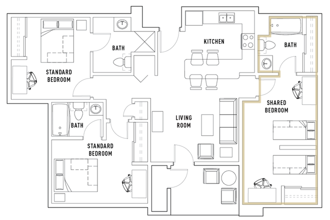 Floorplan - University Village Apartment