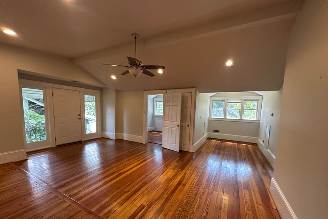 Living area, office door open - 4506 Park Ave, Nashville TN 37209  Sylvan Park Duplex