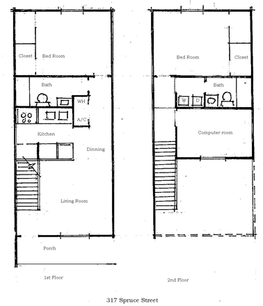 Floorplan - 311 Spruce St Rental