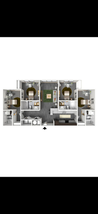 Bedroom on upper right. - Bellamy Dahlonega Apartments