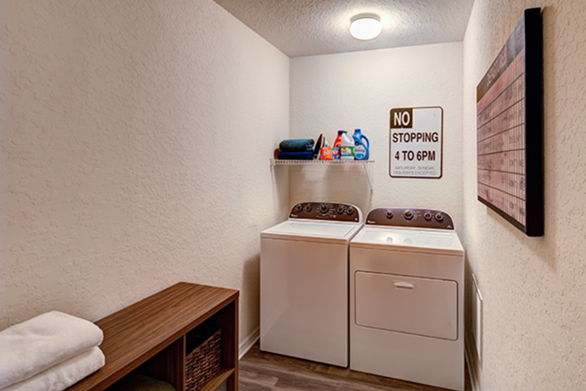 Laundry room - Avalon Heights Apartments