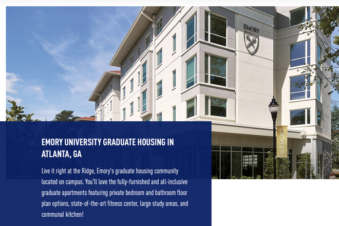 apartment officials website - Summer Sublease at The Ridge (Emory Grad Housing) – Fully Furnished Studio B