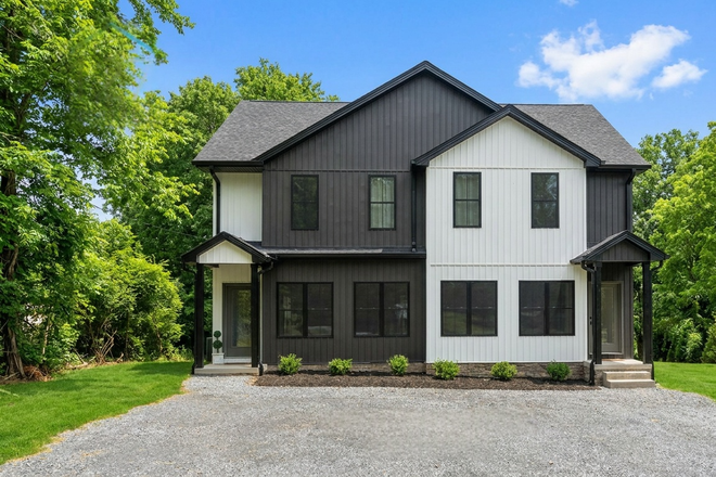 External Front - New 3BR/2.5BA Townhome Style Duplex — ~6 Min to Liberty | No Water Bill, Lawn Included