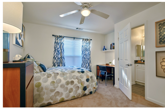 Example Bedroom - Campus Crossings Spring Apartment All Utilities Included