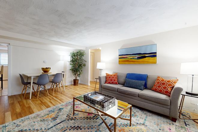 Living Area - CHE791B | 1-Bed in Brookline – Near Longwood Medical & Downtown Boston Apartments