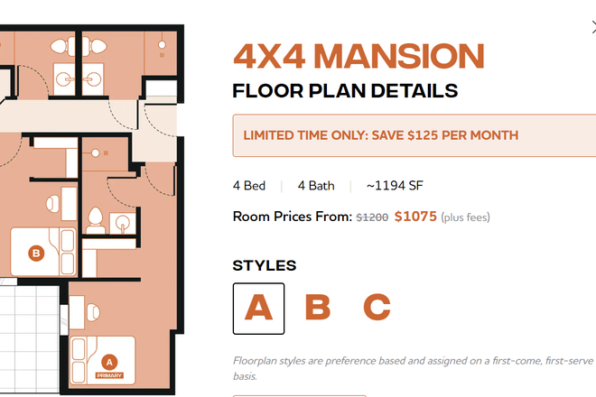Floor plan - The Hub Apartments